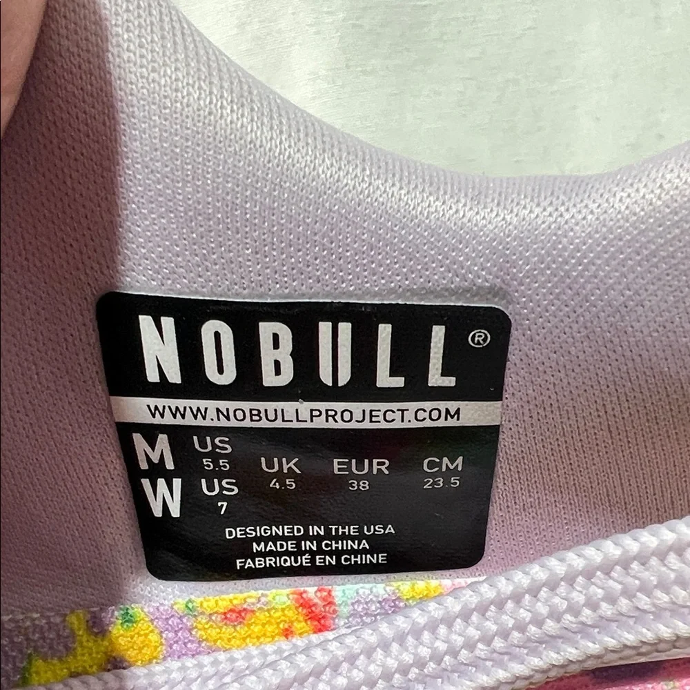 NOBULL WOMENS Floral Sneakers - Purple and Yellow size 7. - Picture 7 of 8